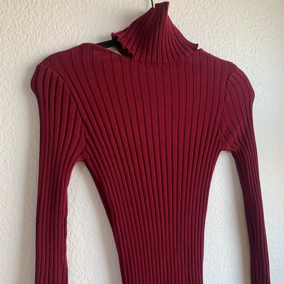 Revolve Burgundy Open Back Dress - Picture 5 of 8